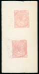 Stamp of Sperati Canada, Vancouver Island – 1865 5c, an exceptional group of twenty-two production items for the stamp and cancellations, comprising seven glass support clichés in a range of colours, black, gray, green, brown and two bla