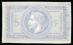 Stamp of Sperati France, Laureated Empire – 5fr, a small group of three production elements
