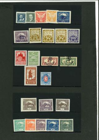 Stamp of Large Lots and Collections Czechoslovakia: 1918-36 with 1918 10h and 20h, 1919