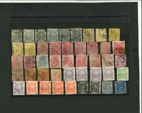 Stamp of Persia » Collections, Lots etc. 1865-1871 Lion Issues: Attractive and colour mixed accumulation of unused and used Lions