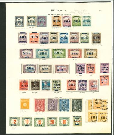 Stamp of Large Lots and Collections Yugoslavia: 1918-40 with the ovpt issues for Croatia,