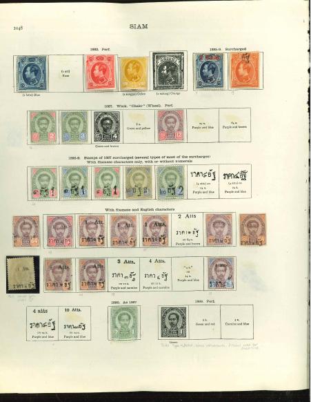 Stamp of Large Lots and Collections Thailand: attractive range of 90 or so with 1883 1L