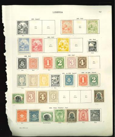 Stamp of Large Lots and Collections Liberia: attractive range of 225 or so from the early