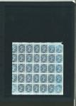 Stamp of Greece 1902 Metal Value 25L plate proof sheet of 30 on bluish