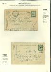 Stamp of Persia » Postal Stationery 1921 revalued coat of arms post cards, 5ch on 2ch green (PC35), two cards on page