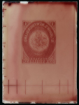 Stamp of Canada » Newfoundland Canada, Newfoundland – 1857 1/2d, 2d, 8d, 1s eighteen items, comprising for the 1/2d value, one cliché on celluloid in light brown with production notes and date of Dec 1929, for the 2d one cliché in light vermilion and