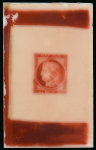 Stamp of Sperati France – 1849 Ceres first issue, two spectacular glass support clichés