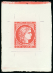 Stamp of Sperati France – 1849 Ceres first issue 1f vermilion, a single cliché on celluloid