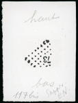 Stamp of Sperati France – Second Empire issue 1f, one glass support cliché with a beautiful tête-bêche
