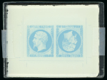 Stamp of Sperati France – Second Empire issue 1f, one glass support cliché with a beautiful tête-bêche
