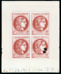 Stamp of Sperati France – Bordeaux issue, 2c, a group containing four glass clichés
