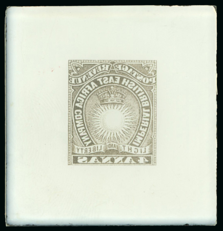 Stamp of Sperati British East Africa – 1890-94 4a, four glass support clichés
