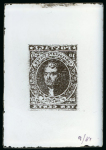 Stamp of Sperati United States, Confederate States – 1862 10c and, two glass clichés with reverse imagee in red and black (dated Sep 1951), and three glass clichés of the 1863 10c in black and vermilion, also one master cliché on cellulo