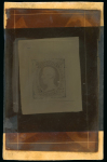 Stamp of Sperati United States, Confederate States – 1862 10c and, two glass clichés with reverse imagee in red and black (dated Sep 1951), and three glass clichés of the 1863 10c in black and vermilion, also one master cliché on cellulo