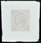 Stamp of Sperati Great Britain – 1880 2s Queen Victoria, group of three glass clichés of position KJ