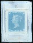 Stamp of Great Britain » 1840 1d Black V. R. Official Great Britain – 1840 Penny Black Official VR, an outstanding group of ten glass clichés