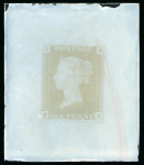 Stamp of Great Britain » 1840 1d Black V. R. Official Great Britain – 1840 Penny Black Official VR, an outstanding group of ten glass clichés