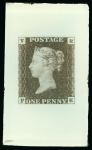 Stamp of Great Britain » 1840 1d Black V. R. Official Great Britain – 1840 Penny Black Official VR, an outstanding group of ten glass clichés