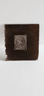 Stamp of Sperati Tobago – 1880 6d, two extremely scarce glass support clichés