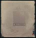 Stamp of Sperati Tobago – 1880 6d, two extremely scarce glass support clichés