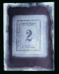 Stamp of United States » U.S. Possessions » Hawaii United States, Hawaii – 1859-63, 2c group of four glass clichés and three clichés on celluloid