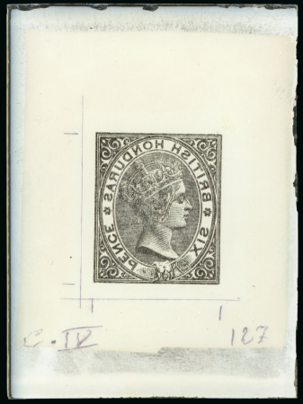 Stamp of British Honduras British Honduras – 1882-87 Queen Victoria 6d, six glass clichés