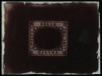 Stamp of Sperati Italian States, Sardinia – 1861 3 lire, group of four items, including three glass