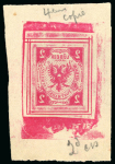 Stamp of Sperati German States, Lübeck – 1859 two items featuring the face value error “Zwei ein Halb”