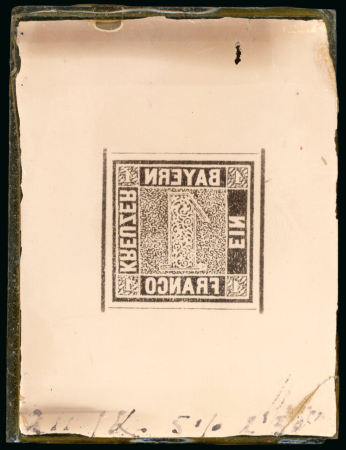 Stamp of Sperati German States, Bavaria – 1849 1kr a very fine group of six production items