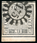 Stamp of Sperati German States, Bavaria – 1849 1kr a very fine group of six production items