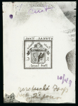 Stamp of Sperati Switzerland, Canton Geneva – Double Geneva, one glass cliché in black with integrated cancellation
