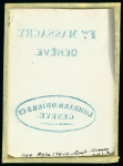 Stamp of Sperati Switzerland, Canton Geneva – Double Geneva, one glass cliché in black with integrated cancellation