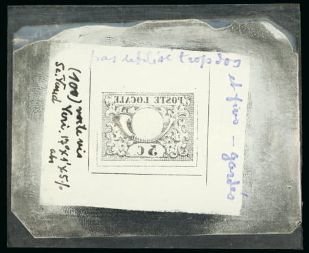 Stamp of Sperati Switzerland, Waadt – 1849 5c, one single glass support cliché