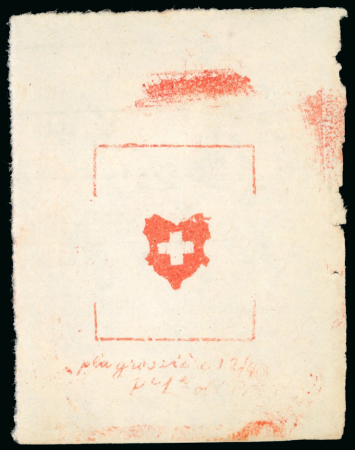 Stamp of Sperati Switzerland, Local and Orts Post – 1850 2 1/2r group of seven items