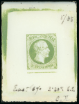 Stamp of German States » Hannover German States, Hannover – 1860 10gr, two glass support clichés of extraordinary beauty