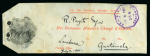 Stamp of Great Britain » 1855-1900 Surface Printed » 1887-1900 Jubilee Issue & 1891 £1 Green 1883 2s6d lilac in block of four, 1887-92 Jubilee 10d and £1 green on Foreign Office Diplomatic parcel tag to Guatemala