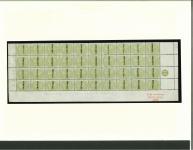 Stamp of Great Britain » 1855-1900 Surface Printed » 1873-80 Large Coloured Corner Letters 1873-80 4d. sage-green, Pl.16, AI-JL part sheet of 40, overprinted "SPECIMEN" (type 9)