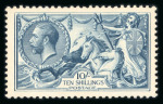 Stamp of Great Britain » King George V » 1913-19 Seahorse Issues 1918 Bradbury Wilkinson 10s 'Steel' blue, mint n.h.