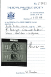 Stamp of Great Britain » King Edward VII » 1911-13 Somerset House Issues 1911, £1 deep green used vertical pair, neatly cancelled by two Guernsey cds