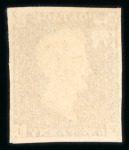 Stamp of Great Britain » Line Engraved Essays, Plate Proofs, Colour Trials and Reprints 1850 Prince Consort essay, in brown, large balanced margins all round