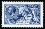 Stamp of Great Britain » King George V » 1913-19 Seahorse Issues 1913 Waterlow 10s indigo-blue fine mint