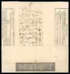 Stamp of Great Britain » 1840 Mulreadys & Caricatures » May Dates 1840 (May 10) 1d Mulready lettersheet cancelled by a good strike of the red Maltese cross, a rare first Sunday usage