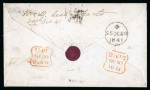 Stamp of Great Britain » 1840 2d Blue (ordered by plate number) 1840 2d blue pl.2 RH on cover sent to the City of London and then re-addressed to Limehouse with additional 1841 1d red