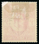 Stamp of Great Britain » King Edward VII » 1902-10 De La Rue Issues 1902 2s6d lilac, 5s bright carmine, 10s ultramarine & £1 dull blue green, each overprinted "SPECIMEN" horse shoe type 17