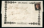 Stamp of Great Britain » 1840 1d Black and 1d Red plates 1a to 11 1840 (Nov 20) "POST Magazine" to Bristol, bearing 1840 1d black pl.5 TK