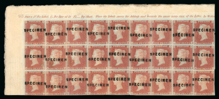Stamp of Great Britain » 1841 1d Red 1841 1d. red-brown on blued paper, pl. 90, lettered