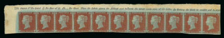 Stamp of Great Britain » 1841 1d Red 1841-53 One Penny Red-Brown Alphabet II Plate 136,