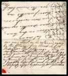 Stamp of Great Britain » 1840 1d Black and 1d Red plates 1a to 11 1841 (Jun 12) 1d red pl.2 FF on cover cancelled by both red and black Maltese crosses