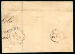 Stamp of Great Britain » 1840 2d Blue (ordered by plate number) 1840 2d blue pl.2 AK-AL pair and BK/CL in block of four on cover to Lubeck in Germany
