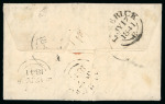 Stamp of Great Britain » 1840 2d Blue (ordered by plate number) 1840 2d blue pl.1 TL lower right corner marginal inscription example on cover from Ireland